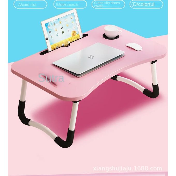 Table pliante Table d'ordinateur pliante en bois ergonomique Support intégré