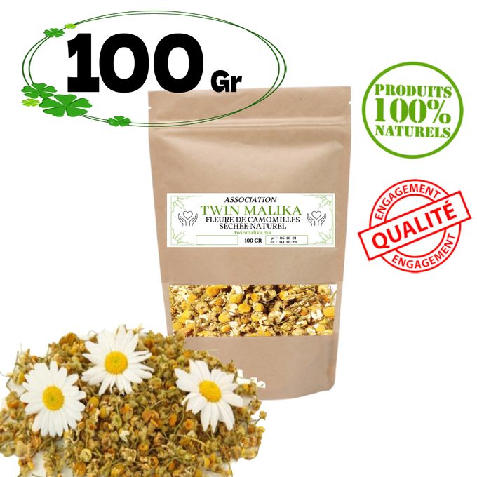 100 gr de fleure de Camomille sèche 100% naturel