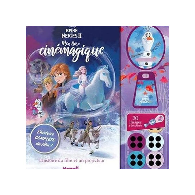 Disney La Reine des Neiges 2 Mon livre cinémagique - L'histoire du film et  un projecteur