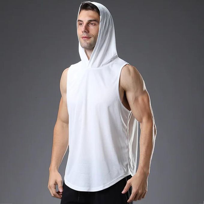 WOUNGZHA Homme Débardeur à Capuche Maillot Sans Manches Tank Top