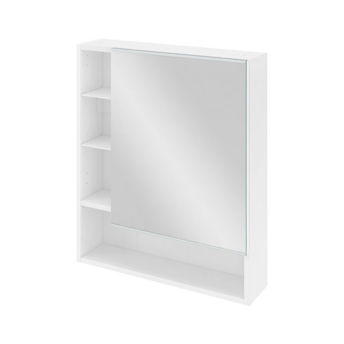 Armoire De Toilette Miroir Blanc Brillant 70x60x16 Cm Garantie 5 Ans