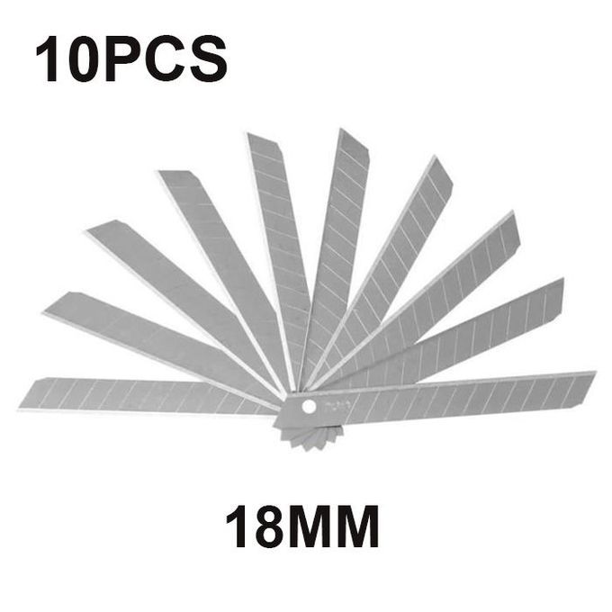 Etui de 10 lames de 18 mm pour cutter grand modèle - prix pas cher