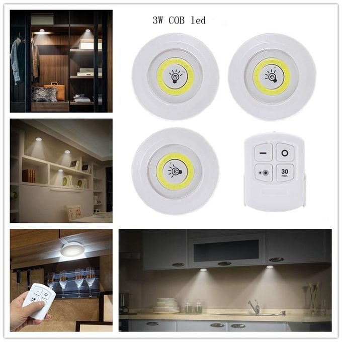 Generic 3 lampes LED + télécommande veilleuses de placard cuisine