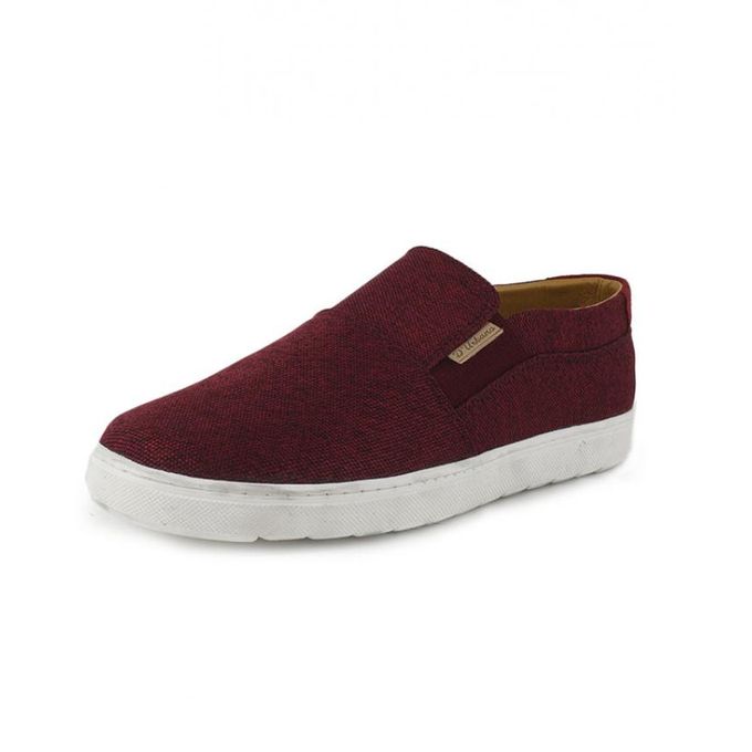D'Urbano Slip - On D'Urbano en Tissu - Rouge-bordeaux.