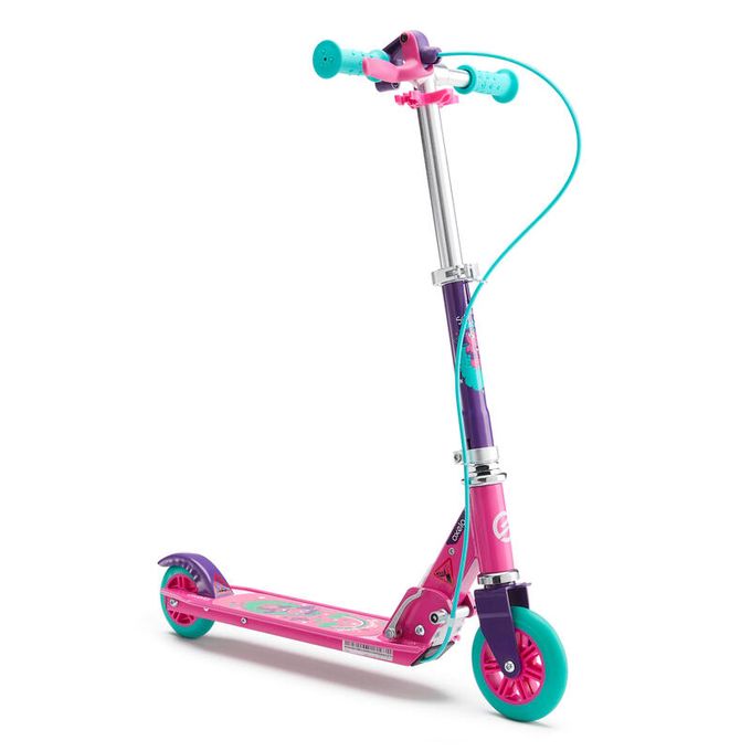 Generic Trottinette Enfants avec frein a main Réglable Deux Roues Rose à  prix pas cher