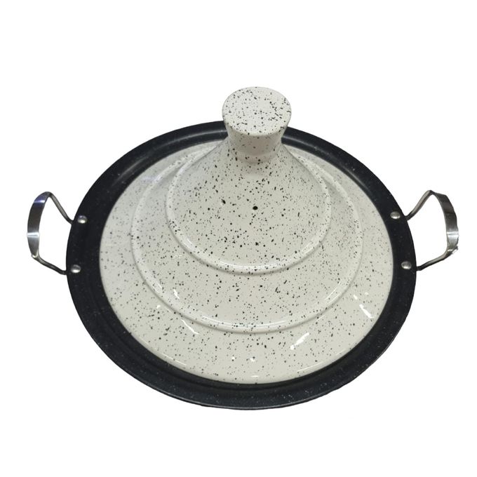 Swissline TAJINE GRANIT EN INOX ANTI ADHESIF GRAND TAILLE 38 CM Noir à prix  pas cher