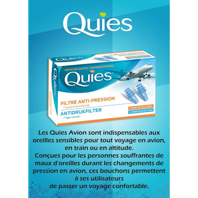 Quies bouchons d'oreilles avion adulte 1 paire