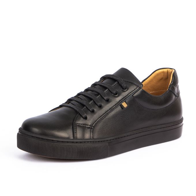 Baskets basses D’Urbano en Cuir – Noir | Prix Maroc