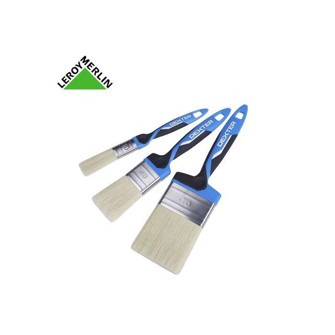 Leroy Merlin Lot De 3 Pinceaux Plats 20 40 70mm Pour Peinture