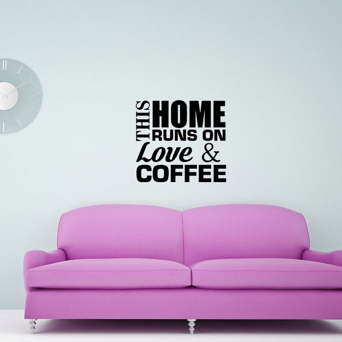 Stikers autocollant love coffee  60 L  x 54  H