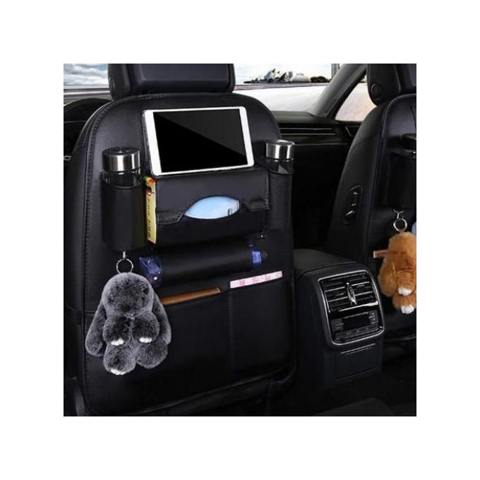 Organiseur de sièges de voiture en cuir PU 35x25cm, organiseur  multifonctionnel pour Console Auto, pochettes latérales de rangement pour  sièges de voiture avant - AliExpress