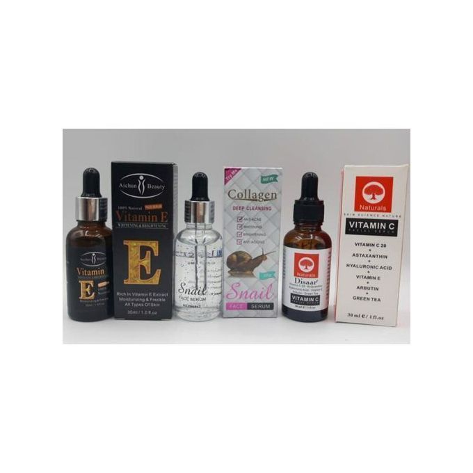Pack Vitamine E ,Vitamine C, Sérum collagène escargot