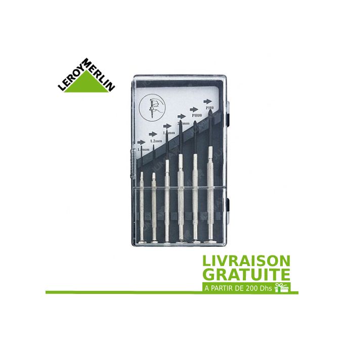Leroy Merlin Set De 6 Tournevis Micro Vissage De Precision 4 Plats 2 Philips Acier Carbone Garantie 1 An A Prix Pas Cher Jumia Maroc