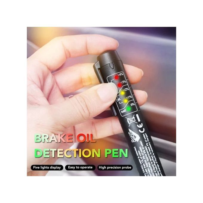 Generic Professionnel testeur de liquide de frein stylo huile humidité  liquide 5 LED testeur numérique à prix pas cher