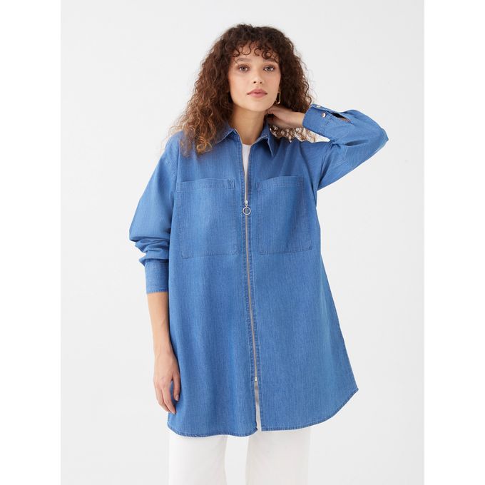 Lc Waikiki Chemise col regulier Tunique a manches longues pour femme Jean