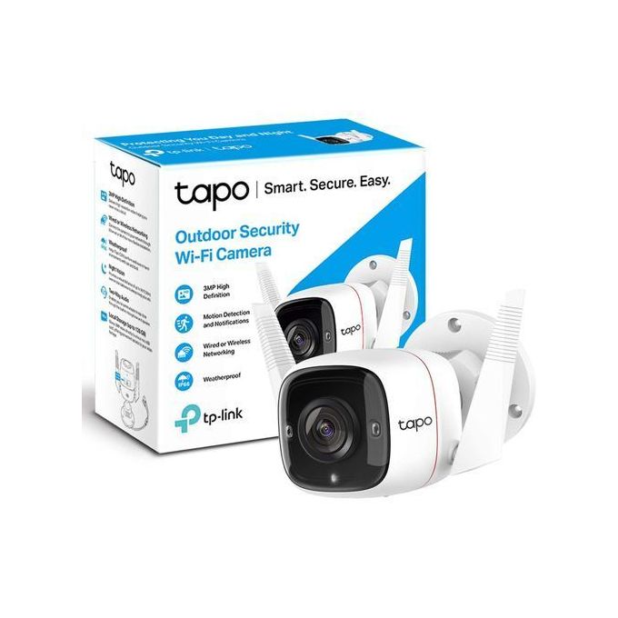 TP-Link Tapo Caméra Surveillance WiFi Extérieur Haute résolution 3MP,  étanche IP66 (Tapo C200), 1080P avec Vision Nocturne Détection de Mouvement