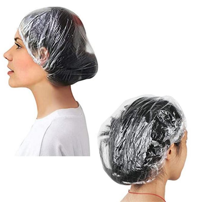 100 Pièces Bonnet Douche, Transparent Élastique Imperméables Bonnet