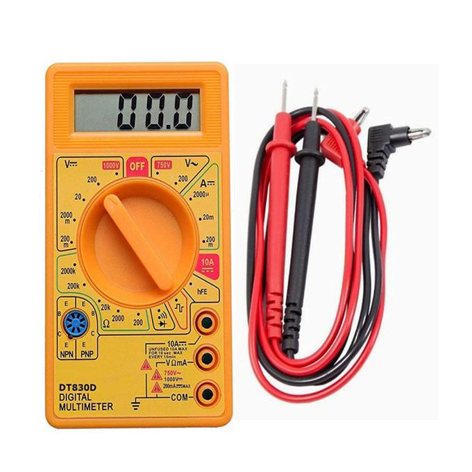Generic Multimètre Ampèremètre Voltmètre Metrix Digital Ohm Testeur DT-830D  à prix pas cher