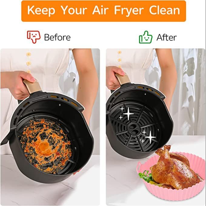 Generic Silicone Pot Air Fryer - Réutilisable pour Friteuse à Air