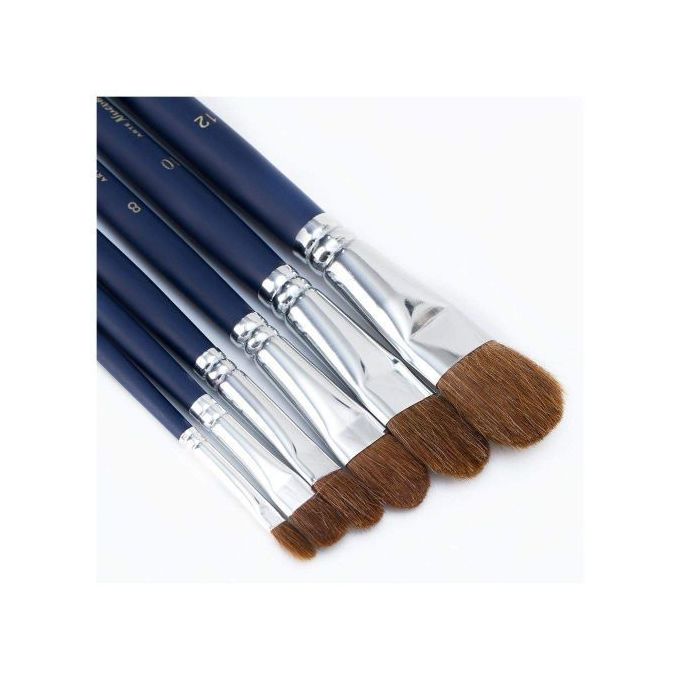 Deli Set de 6 pinceaux à manche court pour peinture aquarelle, acrylique et  huile à prix pas cher