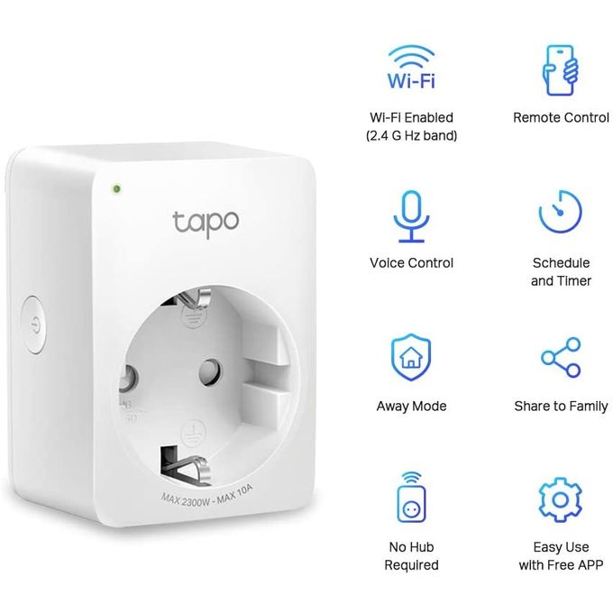 Prise électrique intelligent Tapo P100 Plug - Mini smart Wifi Socket