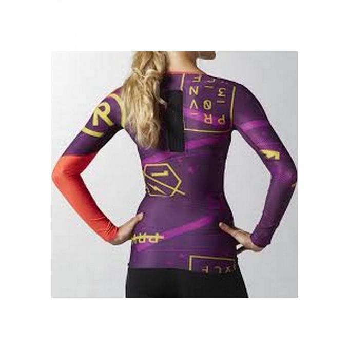 reebok t shirt femme violet