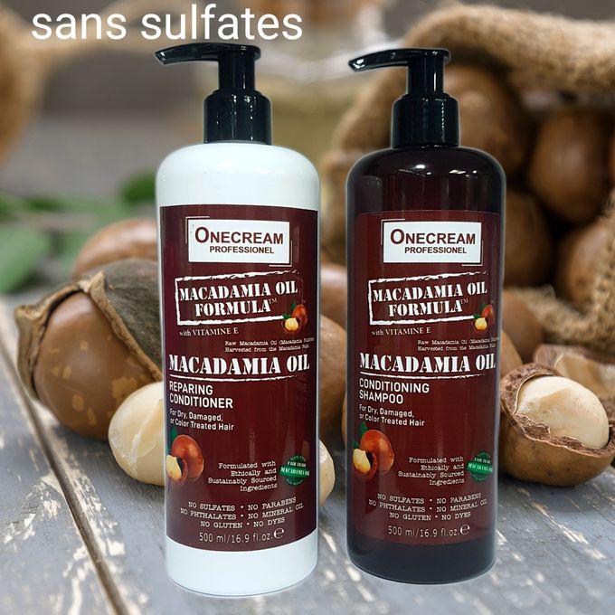 Onecream Pack shampoing et Après shampoing Macadamia  ( sans sulfate et sans paraben )