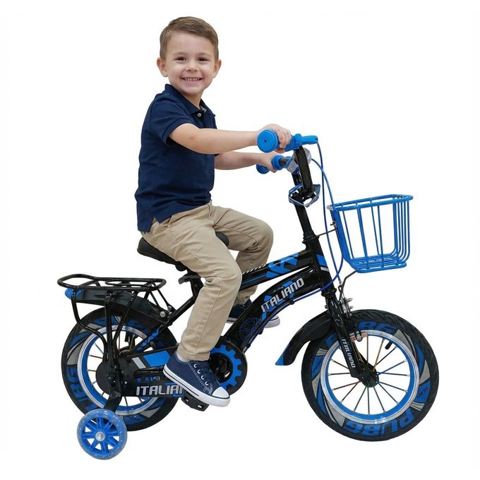 Vélo Enfant 12 Pouces Garbenat - Idéal Dès 2 Ans, Réglable, Avec Stabilisateurs Et Panier - Vert/Rose/Jaune