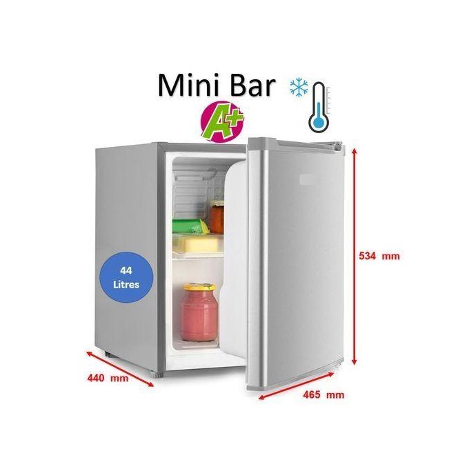 Royal Mini Réfrigérateur 44 litres  Mini Bar Haute Qualité Silver