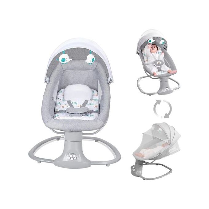 Mastela Balancelle Electrique 3en1 Pour Bebe - Gris claire à prix pas cher