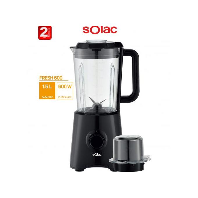 Taurus Blender Fresh 600W Bol 1,5L +moulin à épice-2ans de garantie