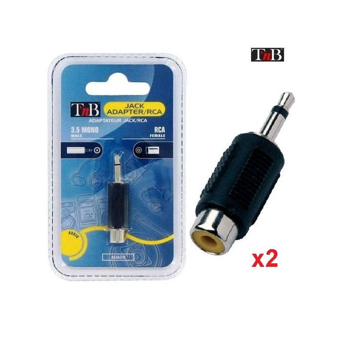 Adaptateur Jack femelle 3.5mm mono / RCA mâle