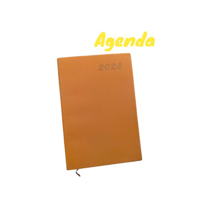 Generic Agenda 2024 AG-2501-1 couverture solide ( samedi + dimanche = 1  page / 1 jour ) / Vert à prix pas cher