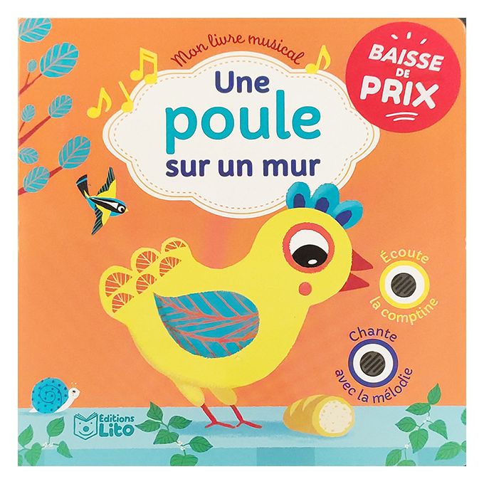 Editions Lito Une Poule Sur Un Mur Mon Livre Musical A Prix Pas Cher Jumia Maroc