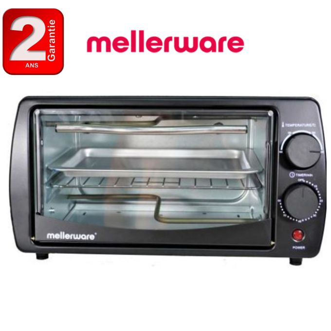 Mellerware Four électrique MOV 10L noir multifonction haut qualité-2ans de garantie