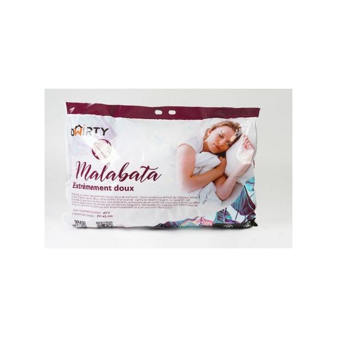 DWIRTY Oreiller Malabata avec Lavande Naturelle - Garnissage 600 gr