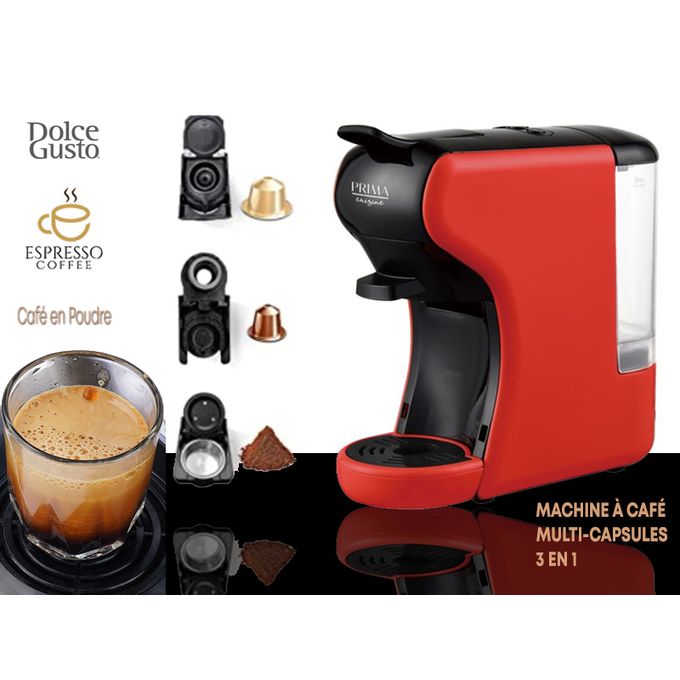 Machine à Café 19bar Réel, multi-capsules Espresso et Cappuccino Expérience  Barista à Domicile