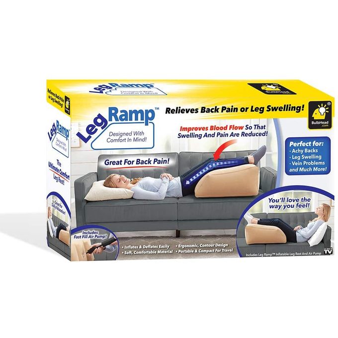Coussin Gonflable pour Repose-Pieds et Jambes Inclut Un gonfleur à Double Action