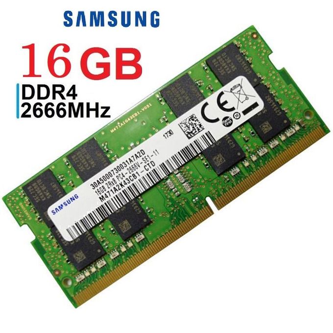 Samsung RAM 16GB DDR4 PC4-21300 DDR4-2666 MHz Pour Ordinateur
