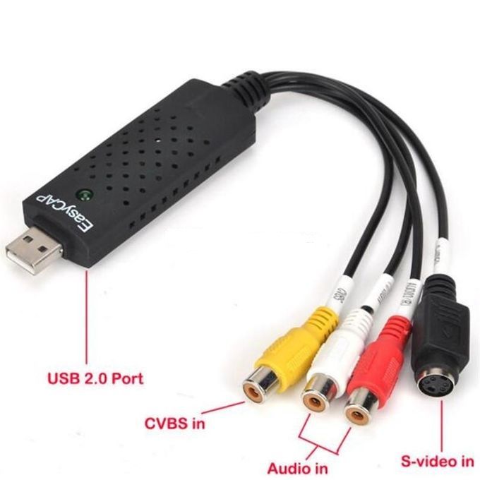 Easycap USB 2.0 Adaptateur Convertisseur Vidéo TV DVD VHS DVR Compatible  win7 8 10 Prix Maroc