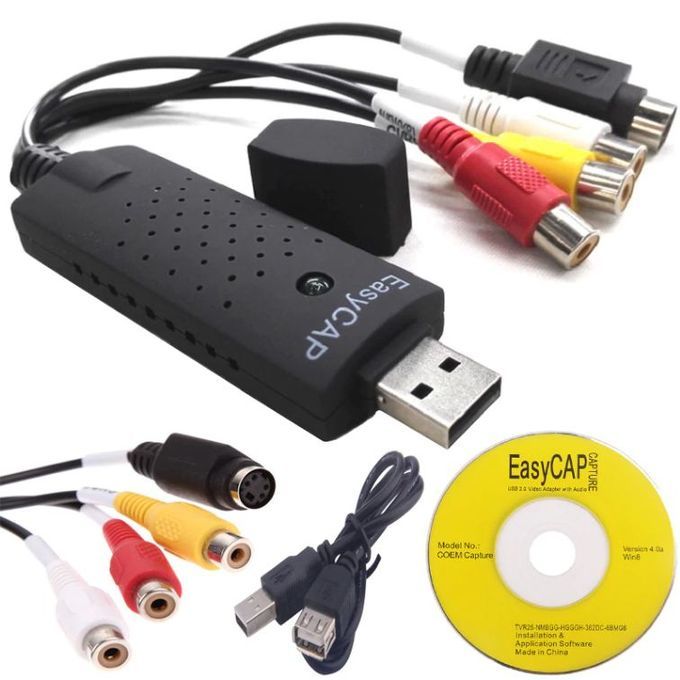 marque generique - Convertisseur VHS vers USB Adaptateur PC TV Audio Vidéo  DVD USB 2.0 WinXP / 2000 - Câble antenne - Rue du Commerce