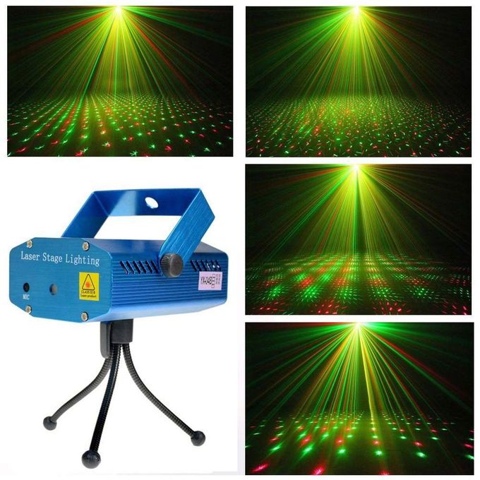 Generic Mini Laser Stage Lighting GreenRed LED Laser DJ Party Stage Lumière  Black Disco Dance Floor Lights à prix pas cher