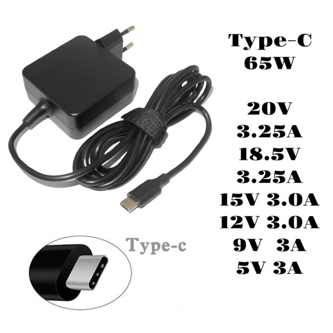 Generic Chargeur Universal USB type-C 65W (20V,18.5V,15V,12V,9V,5V
