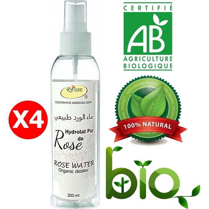 Rose Eau de Rose 100% Bio (anti-rides anti-age rafraichissant hydratant) 800ml