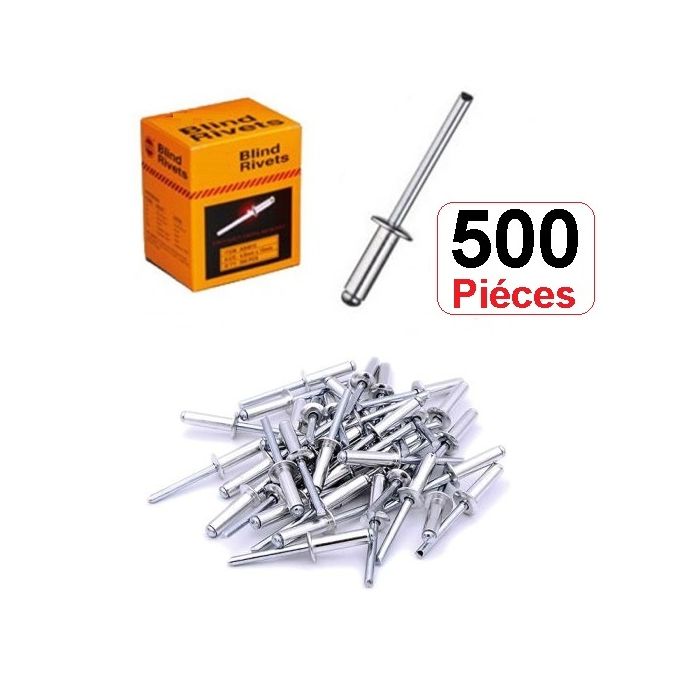 1 Boite de 500 rivets blancs