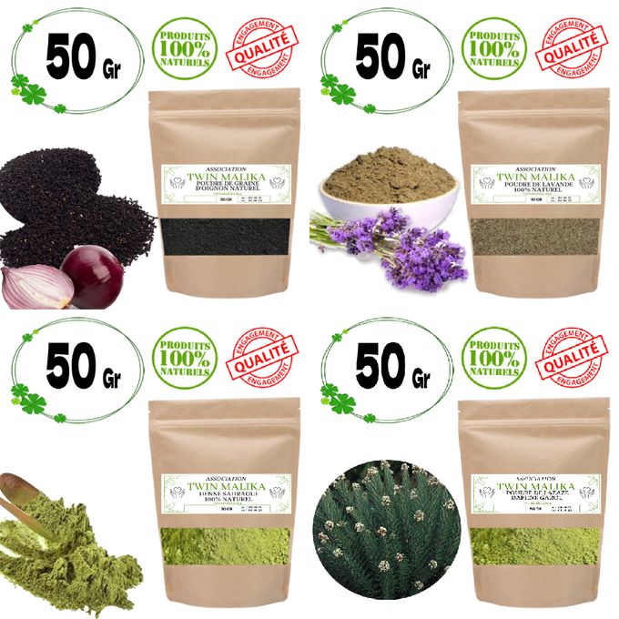 PACK 100% NATUREL revitalise les cheveux, contre la chute de cheveux