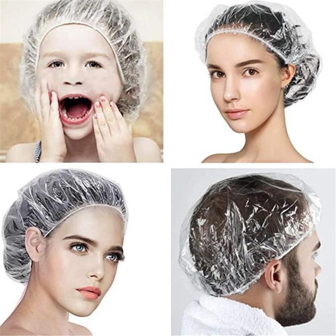 bonnet de douche et bain jetable coiffure plastique transparent