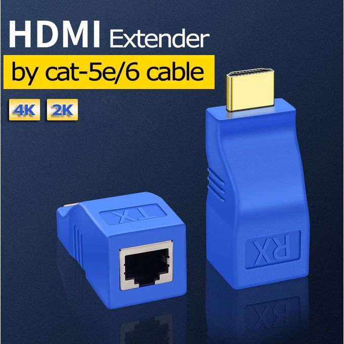 CABLE - ADAPTATEUR RESEAU - TELEPHONIE hdmi extender émetteur tx - rx  adaptateur 30m hdmi réseau extender rj45 cat5e