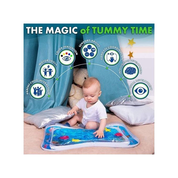 Coussin d'eau: Bébé Jouet Cadeau Activité Tapis de jeu Gonflable Tapis de  jeu sensoriel Bébé Ventre Temps Gifle Intérieur Petit Coussin 3 6 9 Mois  Nouveau-né Garçons Filles Toddler F