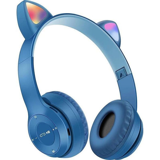 Generic Casque sans Fil Bluetooth - Oreilles Chat Lumineux - RGB - Prix pas  cher